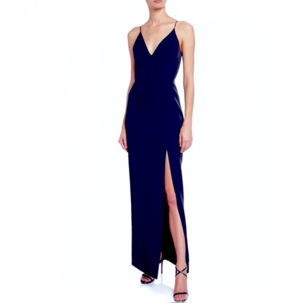 Navy Slip Dress Gown
